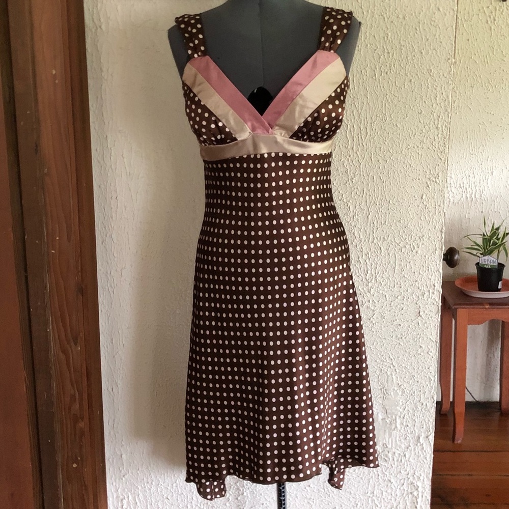 LaBelle-Satin Polka Dot Dress-Bias cut, sexy fit!